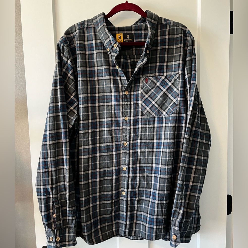 Browning Flannel Shirt. Big & Tall. 2XL